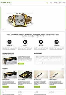 品牌手表html5绿色模板