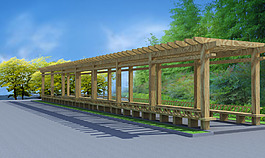 3d花架效果图