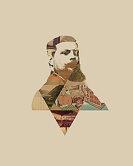 位图 插画 拼贴 人物 男人 免费素材