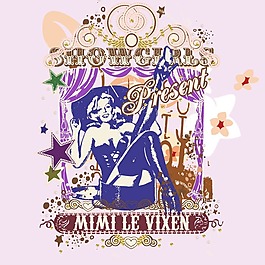 印花矢量图 印烫结合 文字 英文 女人 免费素材