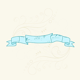 时尚的丝带或旗帜背景设计