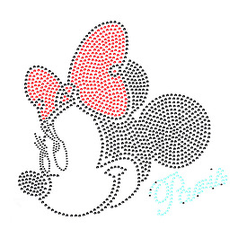 烫钻 米老鼠 米妮 蝴蝶结 文字 免费素材