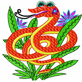 绣花 蛇 十二生肖 免费素材