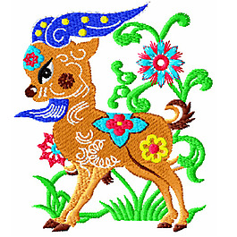 绣花 羊 十二生肖 免费素材