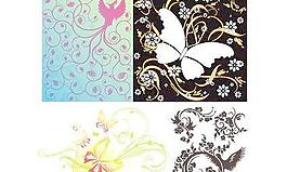 鸟类和蝴蝶的装饰图案