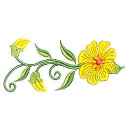 绣花 花朵 树叶 免费素材