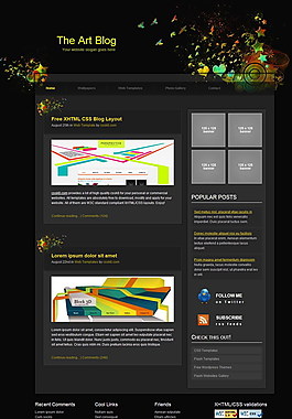 艺术设计CSS模板