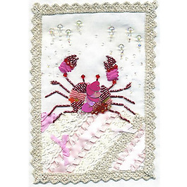 绣花 钉珠 亮片 十二星座 巨蟹座 免费素材