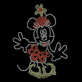 烫钻 米老鼠 米妮 花朵 免费素材