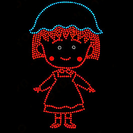 烫钻 女孩 樱桃小丸子 免费素材