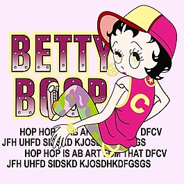 印花矢量图 印烫结合 女孩 文字 英文 免费素材