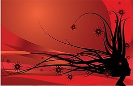 红色背景矢量图