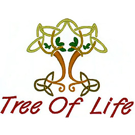 绣花 植物 树 花纹 文字 免费素材