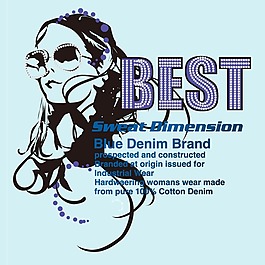 印花矢量图 印烫结合 女人 文字 英文 免费素材