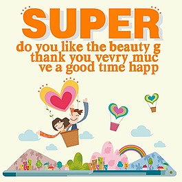 印花矢量图 可爱卡通 卡通人物 男孩 山 免费素材