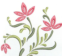 绣花 花卉 家纺 免费素材