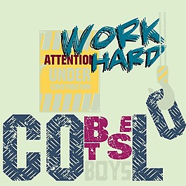 印花矢量图 图文结合 文字 英文 车轮印 免费素材