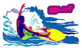 海上冲浪矢量素材