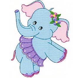 绣花 大象 家纺 免费素材