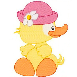 绣花 鸭子 家纺 免费素材