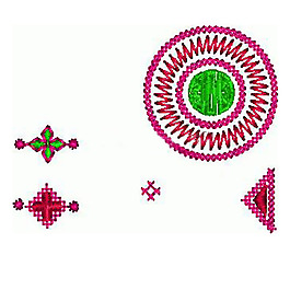 绣花 形状 圆形 三角形 家纺 免费素材