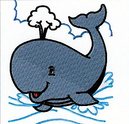 绣花 鲸鱼 家纺 免费素材