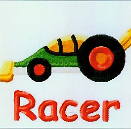 绣花 交通工具 汽车 文字 英文 免费素材