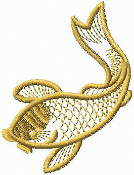 绣花 鲤鱼 家纺 免费素材