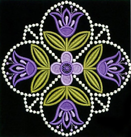 绣花 花卉 家纺 免费素材