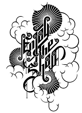 位图 图文结合 文字 英文 插画 免费素材