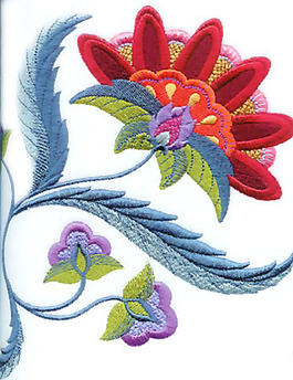 绣花 花卉 家纺 免费素材