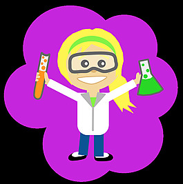 科学与马尾辫的女孩