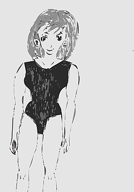 漫画少女的身体