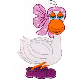 绣花 鸭子 家纺 免费素材