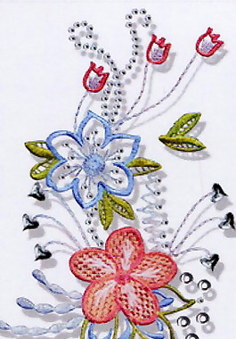 绣花 花卉 家纺 免费素材