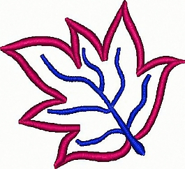 绣花 树叶 家纺 免费素材