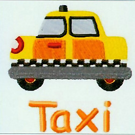 绣花 交通工具 汽车 文字 英文 免费素材