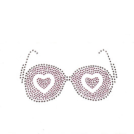 烫钻 眼镜 心形 免费素材