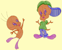 绣花 鸟类 翠弟 家纺 免费素材