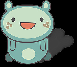 可爱的圆耳朵的家伙