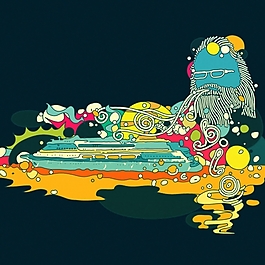 位图 插画 抽象 老人 海神 免费素材