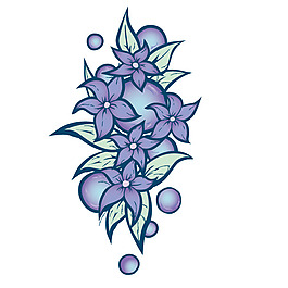 印花矢量图 紫色 优雅植物 毛衫印花 优雅植物 免费素材