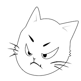 印花矢量图 表情 卡通动物 猫 免费素材