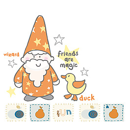 印花矢量图 婴童 卡通动物 鸭子 黄色 免费素材