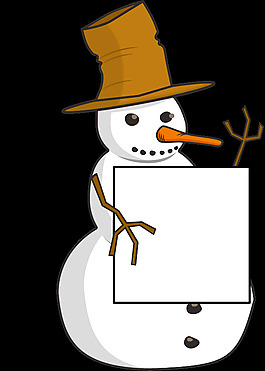 标志控股的雪人