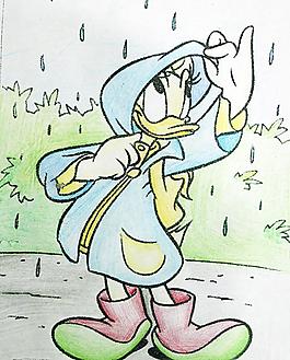 唐老鸭绘画图片