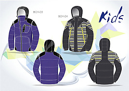 羽绒服服装手绘图