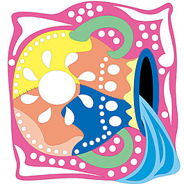 印花矢量图 时尚休闲女装 T恤图案 星座 水瓶座 免费素材