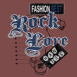 印花矢量图 个性文字 情侣装印花 休闲 免费素材