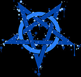 pentagramme环节bleues